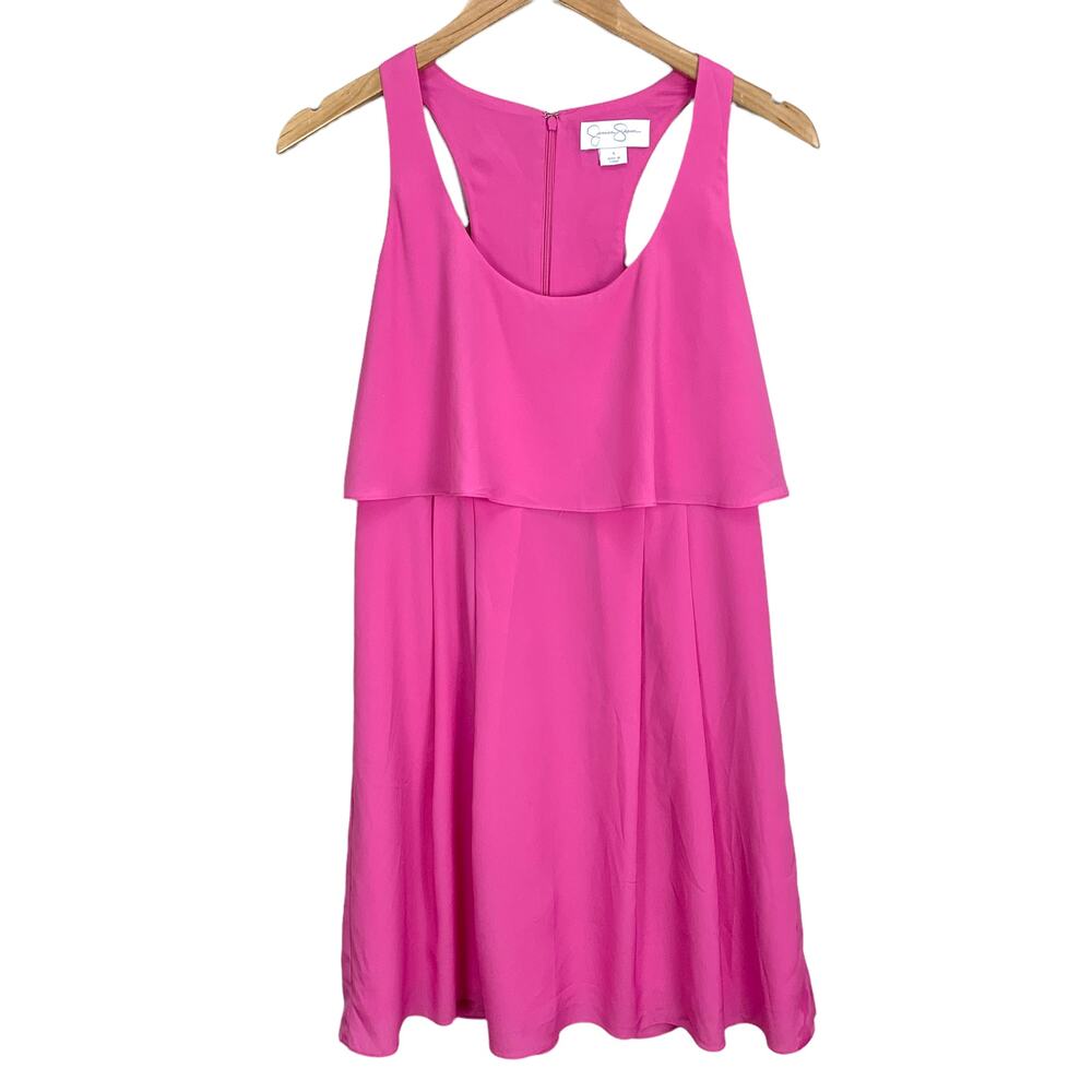 Jessica Simpson Hot Pink Dress Sleeveless Racerback Cocktail Party 4 S Small